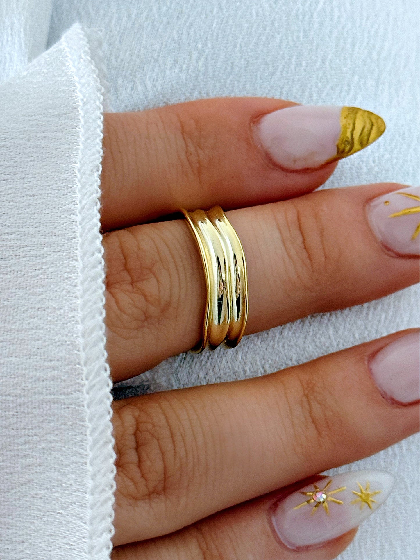 Gold plated silver925 ring- JAZLYN