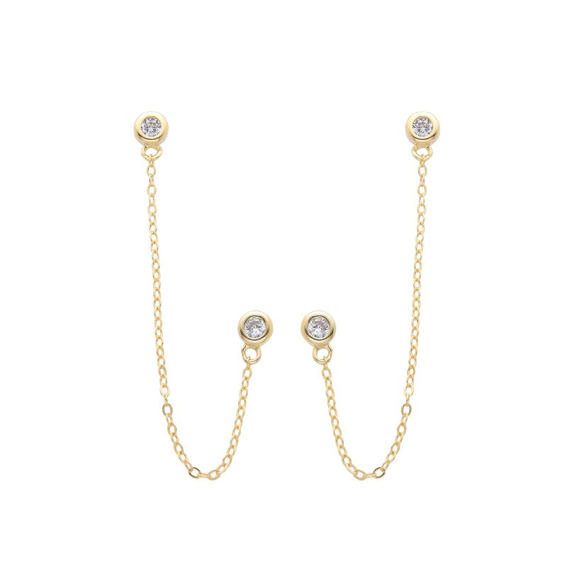 Gold plated silver925 earrings- ARIANE