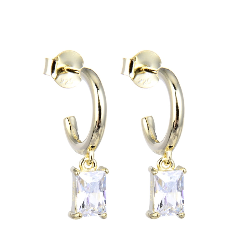 Gold plated silver925 earrings- HIKARI