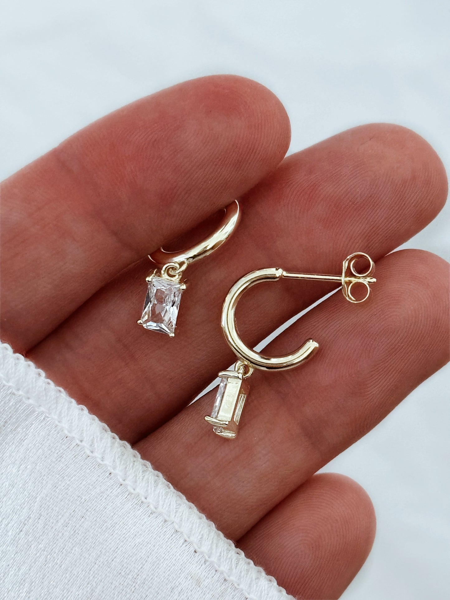 Gold plated silver925 earrings- HIKARI