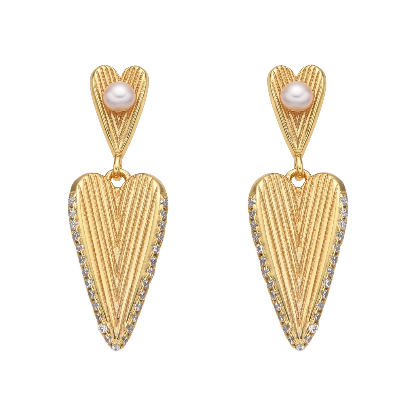 Gold plated silver925 earrings- TAINARA