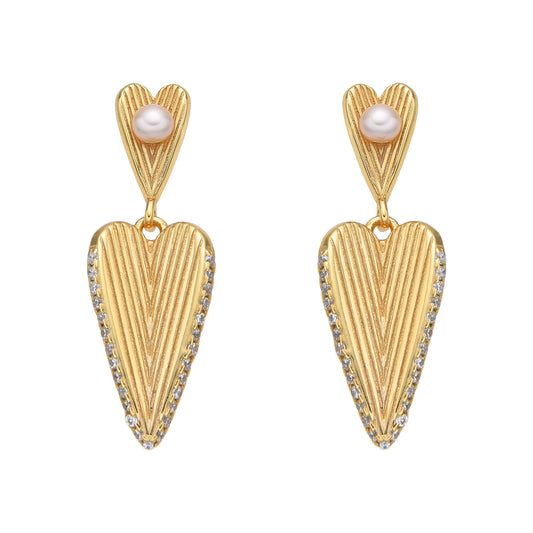 Gold plated silver925 earrings- TAINARA