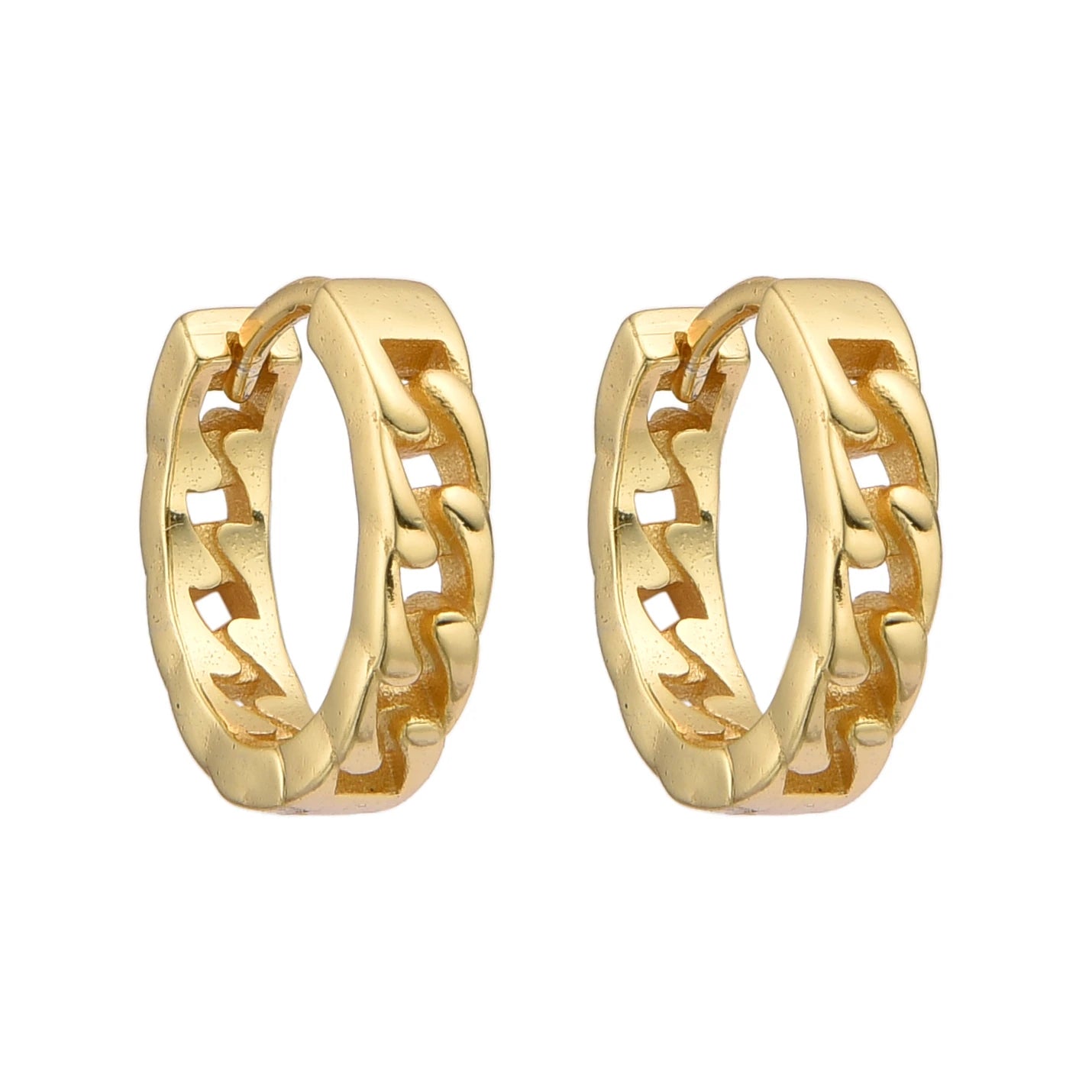 Gold plated silver925 earrings- MICHAEL
