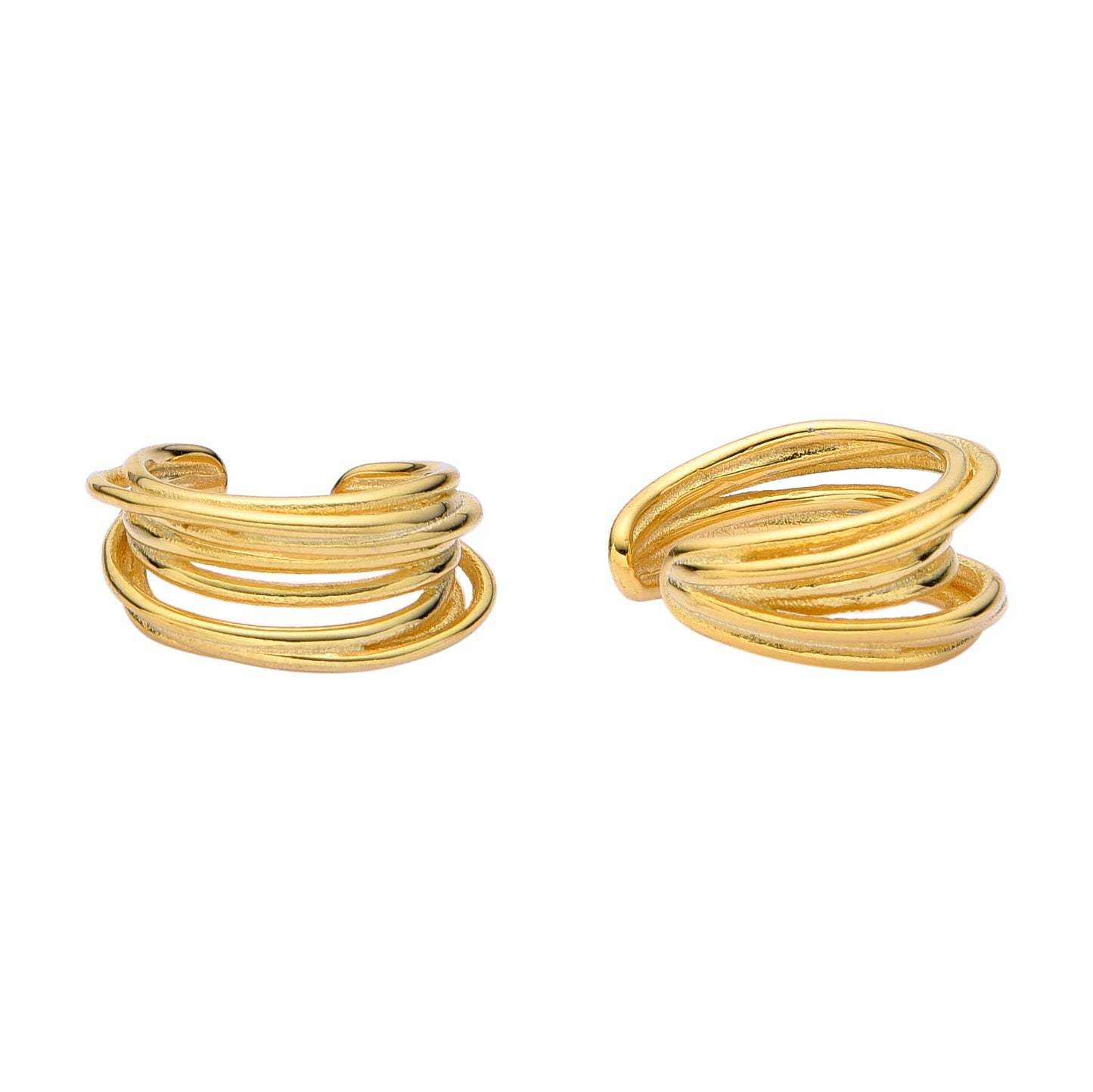 Gold plated silver925 earrings (CUFF)- MARJORIE