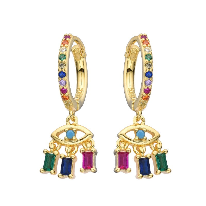 Gold plated silver925 earrings- BELLAMY
