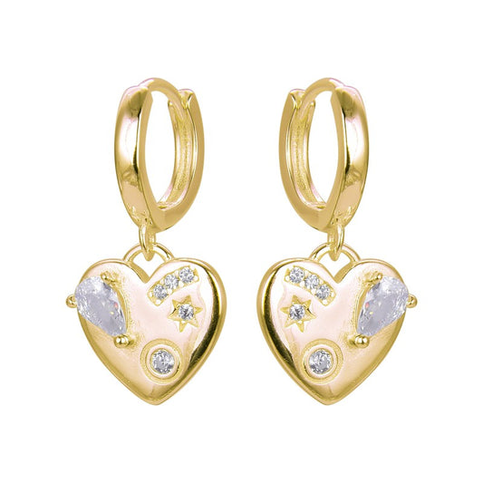 Gold plated silver925 earrings- SERAPHINA