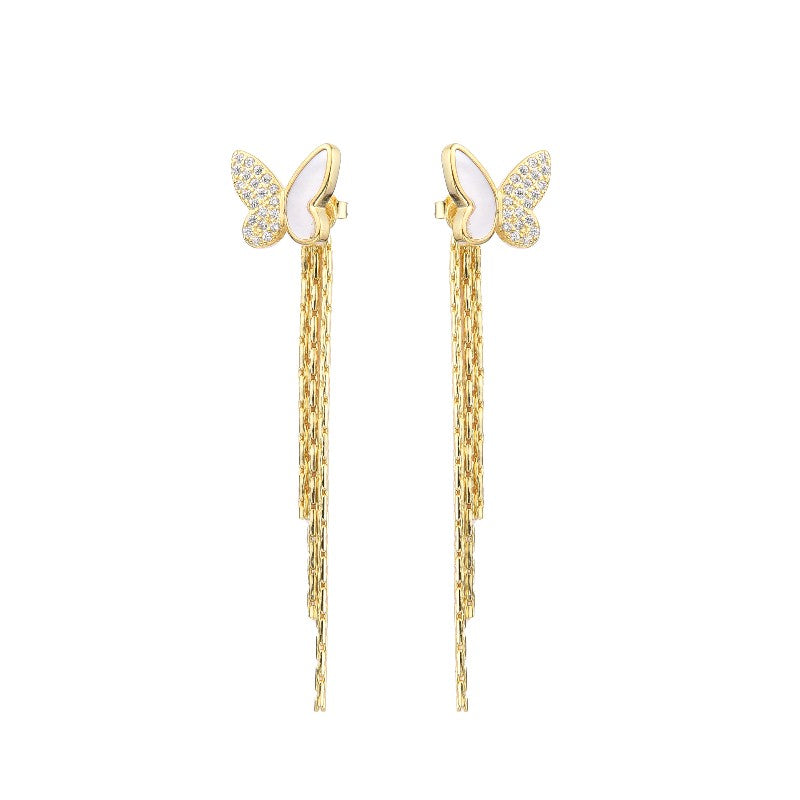 Gold plated silver925 earrings- GENEVIEVE
