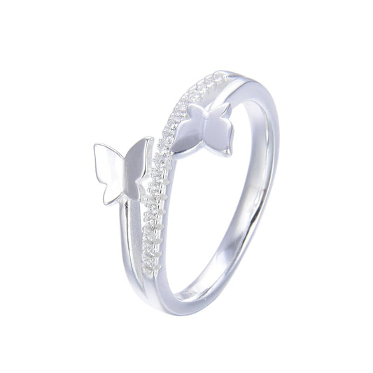 Ring Silver925- Crystal Butterfly