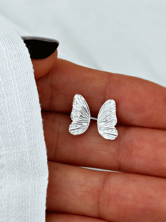 Earrings Silver925- HALF BUTTERFLY