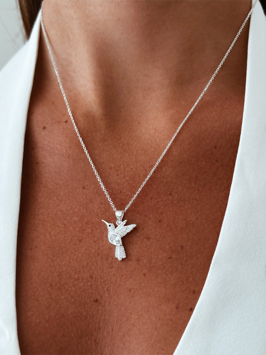 Silver925 Necklace - HUMMINGBIRD