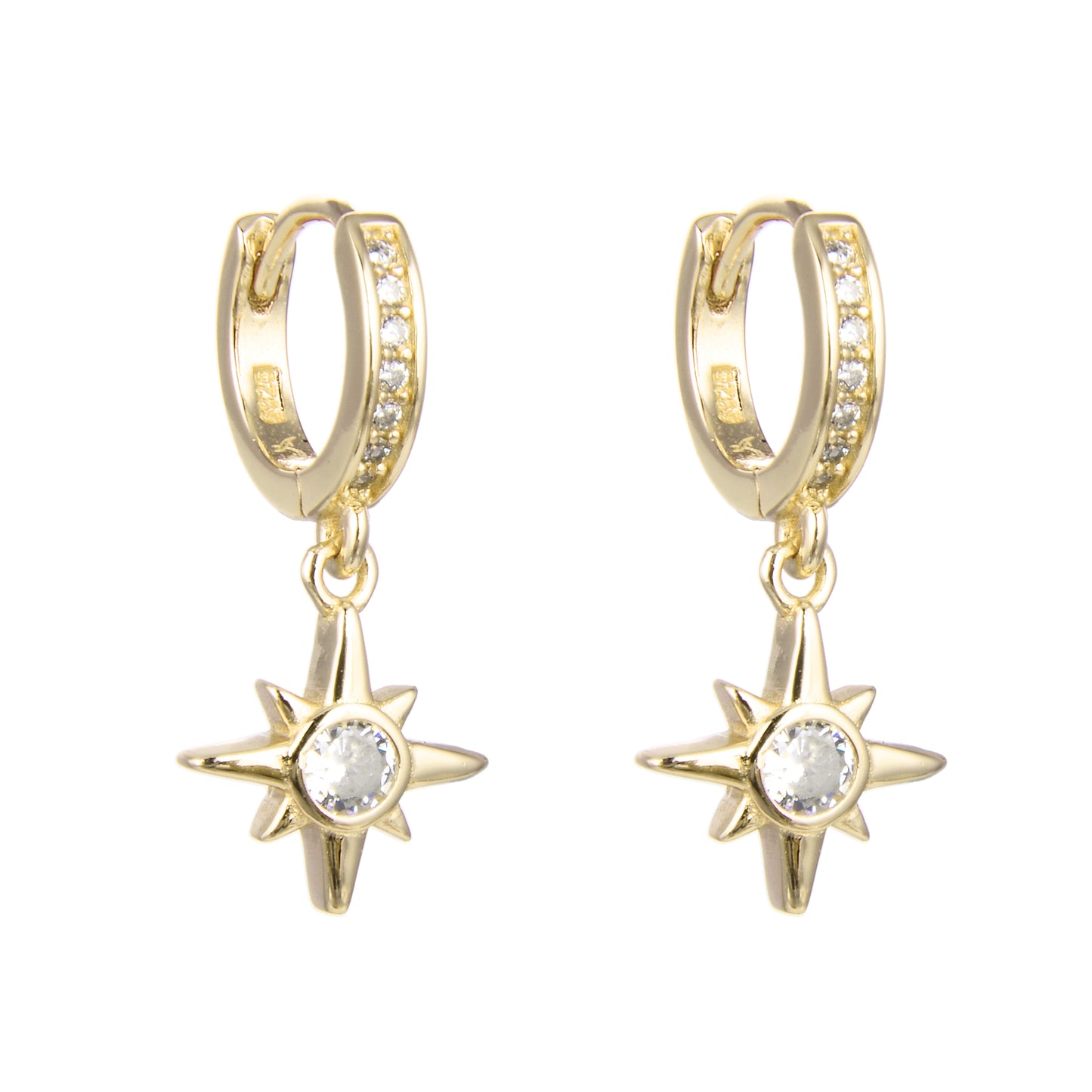 Gold plated silver925 earrings- PRUDENCE