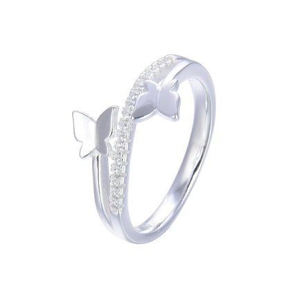 Ring Silver925- Crystal Butterfly